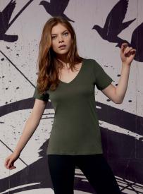 Magliette b&c organico scollo a v donna