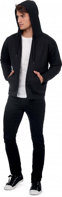 Felpe b&c felpa con capuccio full zip id.205