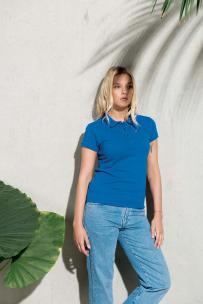 Polo kariban polo piqué bio donna maniche corte