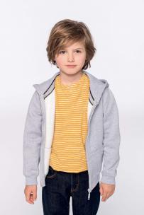 Felpe kariban felpa bambino full zip con cappuccio