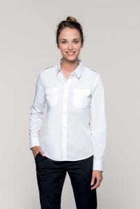 Camicie kariban camicia da pilota a maniche lunghe da donna