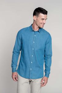 Camicie kariban camicia chambray uomo