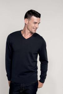 Pullover kariban maglia uomo scollo a v