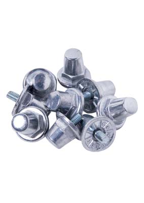 Attrezzature sportive proact confezione da 100 tacchetti alluminio esagonali