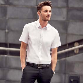 Camicie russell camicia uomo herringbone (lisca di pesce)