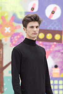 Magliette skinni fit maglia uomo collo dolcevita feel good