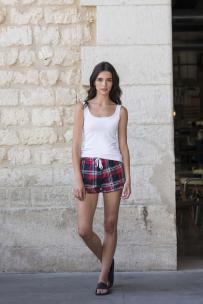 Bermuda & shorts skinni fit pantaloncini tartan da donna